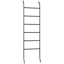 Moderni pyyheteline kylpyhuoneeseen kuudella tangolla mattamusta metalli