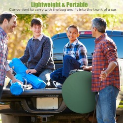 Vihreä pop-up vaihtoteltta suihkuun ja leirintään