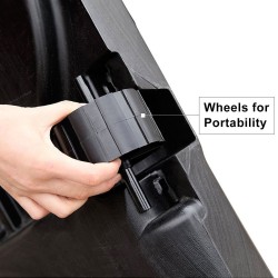 Siirrettävä koripalloteline, säädettävä korkeus, mustavalkoinen, ulko- ja sisäkäyttöön