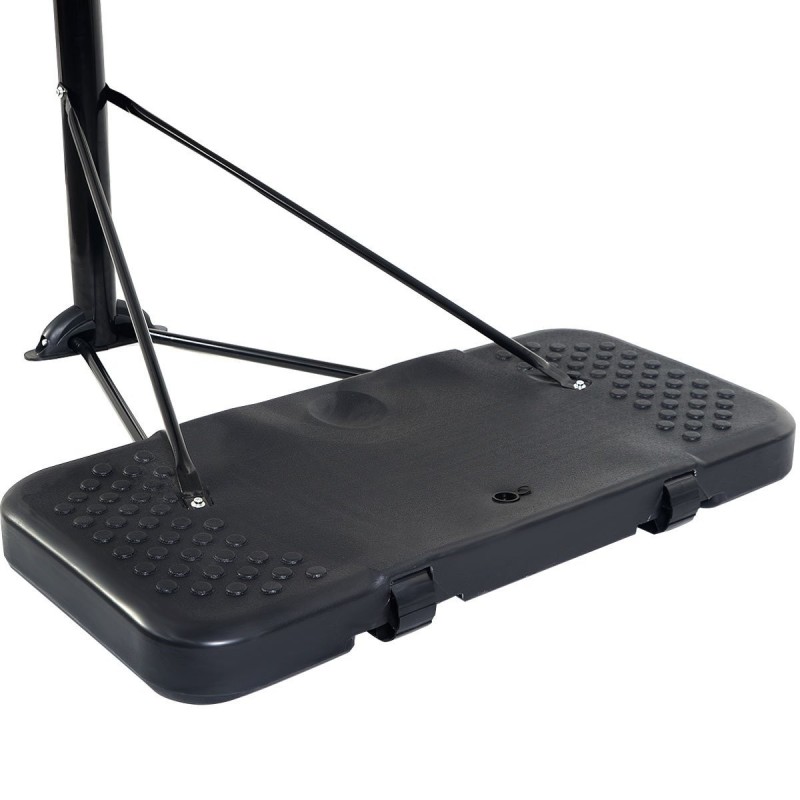 Siirrettävä koripalloteline, säädettävä korkeus, mustavalkoinen, ulko- ja sisäkäyttöön