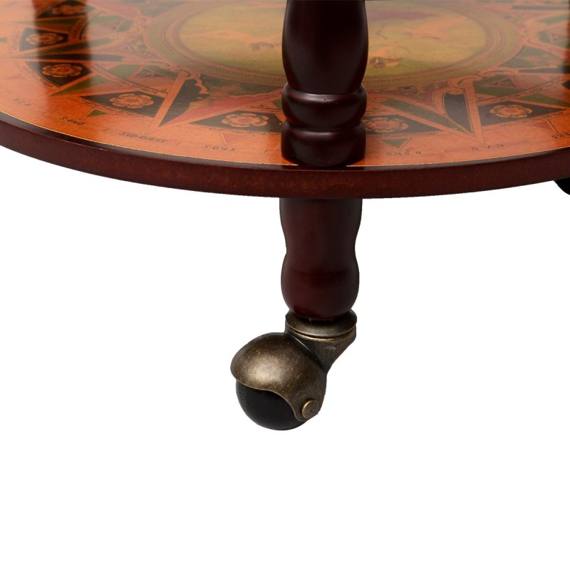 Karttapallon muotoinen baarikaappi pyörillä