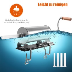 Ruostumaton teräs makkarakone 3,6L neljällä täyttöputkella