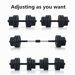 Säädettävä 2 in 1 käsipaino/tanko-setti 30KG musta Säädettävä 2 in 1 käsipaino/tanko-setti 30KG musta