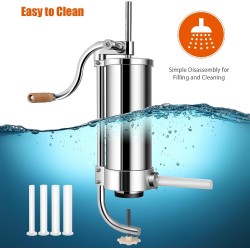 Hopea makkarakone 1,5L ruostumaton teräs täyttöputkilla