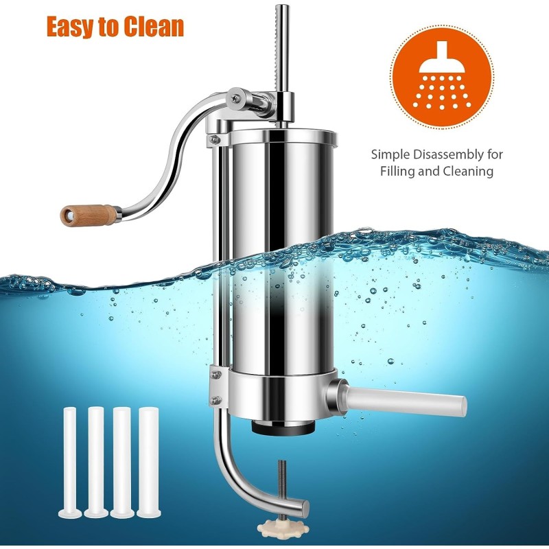 Hopea makkarakone 1,5L ruostumaton teräs täyttöputkilla