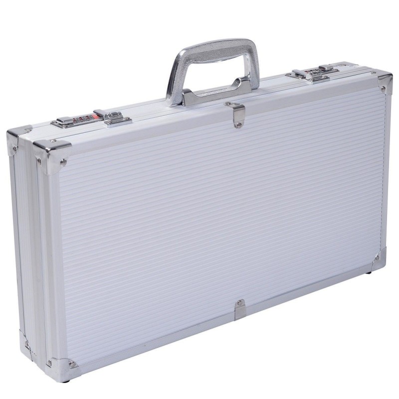 Alumiininen työkalulaukku, muokattava vaahtomuovi sisällä