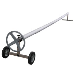 Liikuteltava allaspeitteen rullalaite teleskooppiputkella valkoinen