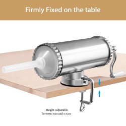 Ruostumaton teräksinen makkarakone 3L hopea täyttöputkilla