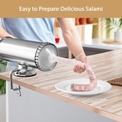 Ruostumaton teräksinen makkarakone 3L hopea täyttöputkilla