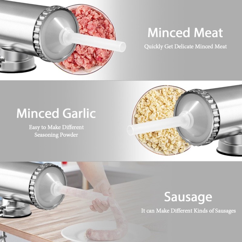 Ruostumaton teräksinen makkarakone 3L hopea täyttöputkilla