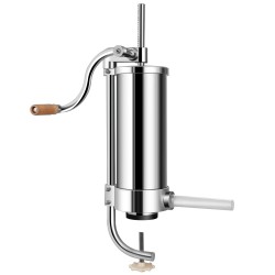 Ruostumaton teräs makkaratäyttökone 3,5L hopea 4 putkea