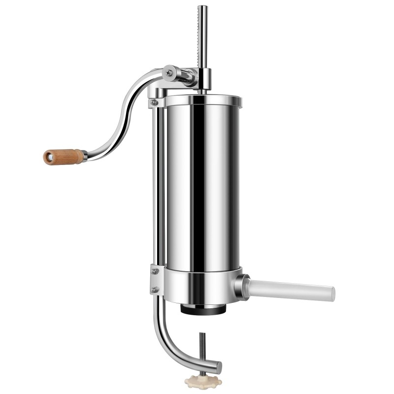 Ruostumaton teräs makkaratäyttökone 3,5L hopea 4 putkea