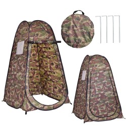 Monikäyttöinen maastokuvioitu pop-up vaihtoteltta retkeilyyn