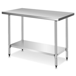 Ruostumaton teräksinen keittiön työtaso hopea 122x61x90cm Ruostumaton teräksinen keittiön työtaso hopea 122x61x90cm