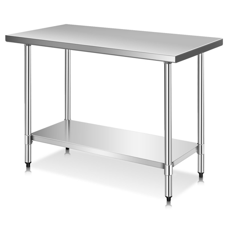 Ruostumaton teräksinen keittiön työtaso hopea 122x61x90cm Ruostumaton teräksinen keittiön työtaso hopea 122x61x90cm