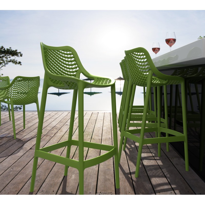 Moderni ulkokäyttöön sopiva baarijakkara ergonomisella muotoilulla 75 cm