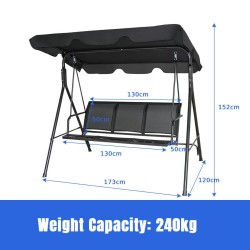 Kolmen hengen musta puutarhakeinu aurinkokatolla Kolmen hengen musta puutarhakeinu aurinkokatolla