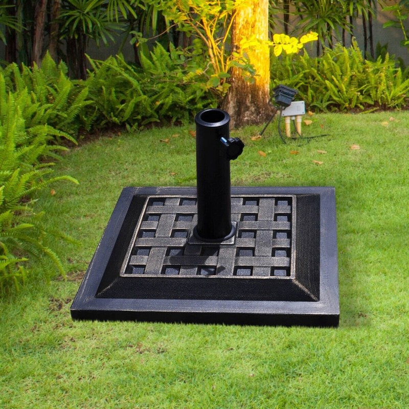 Pronssinen neliö aurinkovarjon jalusta terassille ja parvekkeelle