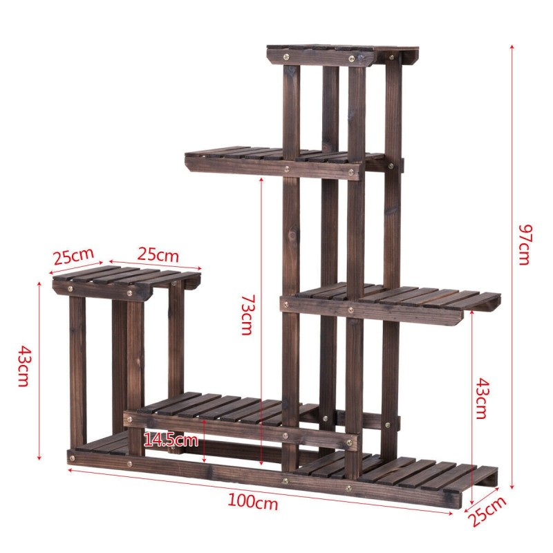 Monitasoinen ruskea kukkateline pihtakuusesta sisä- ja ulkokäyttöön