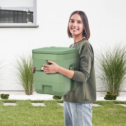 Kannettava vihreä retkivessa 20L irrotettavalla säiliöllä