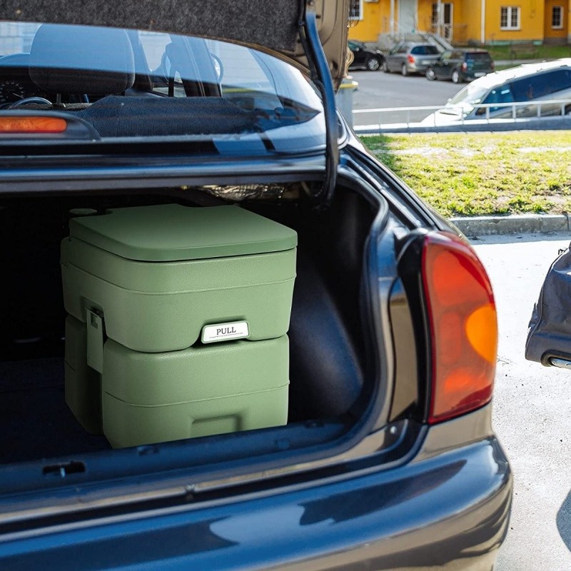 Kannettava vihreä retkivessa 20L irrotettavalla säiliöllä