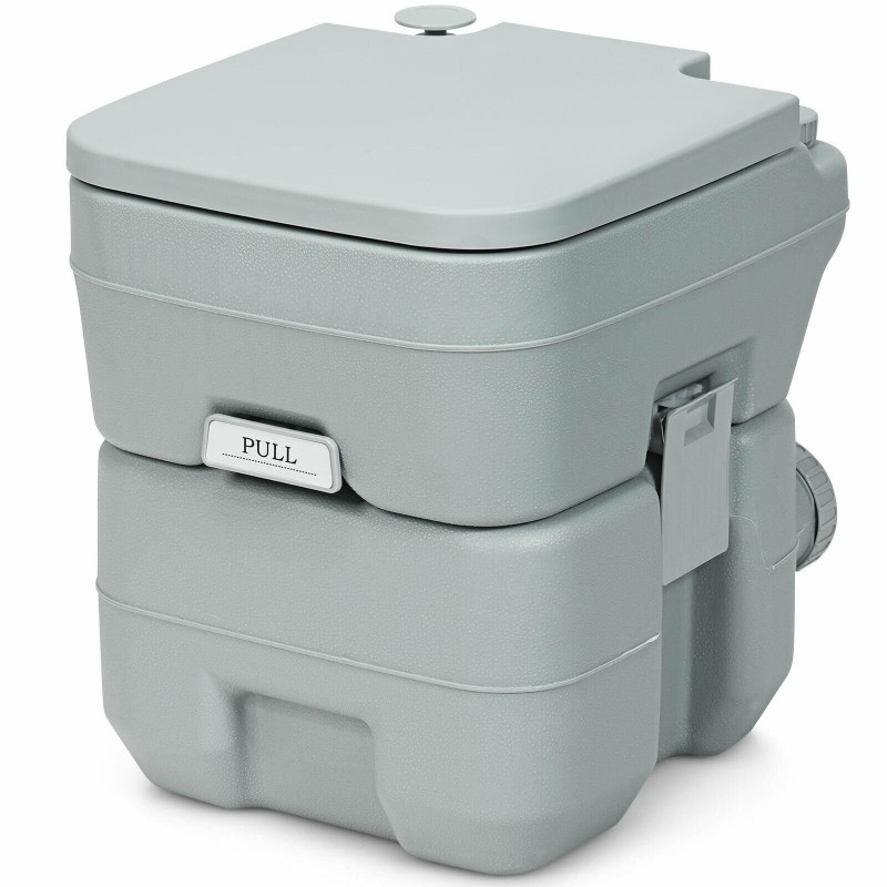 Kannettava harmaa retkeily-WC 20L matkailuun ja ulkoiluun