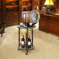 Italialaistyylinen puinen juomakaappi maapallolla, luonnonväri