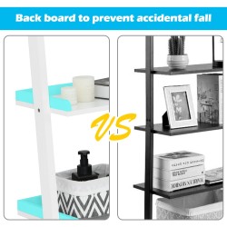 Valkoinen 5-tasoinen seinähylly moderniin sisustukseen