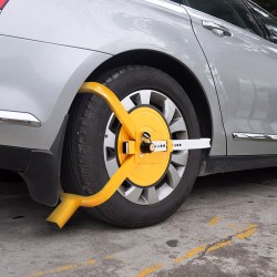 Keltainen säädettävä varkaudenesto radkralle 13-15 tuuman renkaille