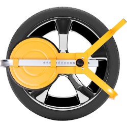 Keltainen säädettävä varkaudenesto radkralle 13-15 tuuman renkaille