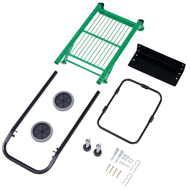 Monikäyttöinen vihreä taittuva nokkakärry ja kuljetusratkaisu