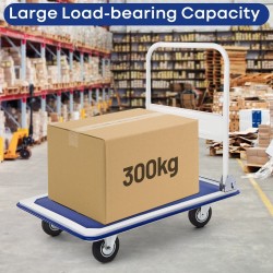 Sinivalkoinen monikäyttöinen plattformwagen 300 kg kantavuus