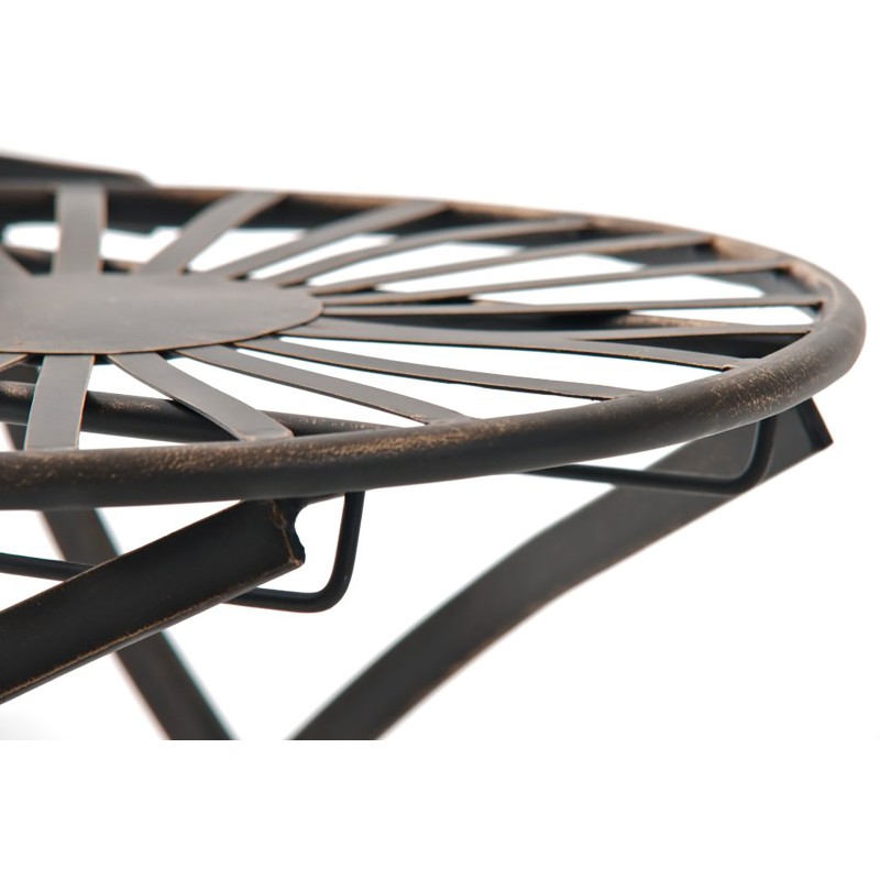 Nostalginen rautainen istuinryhmä terassille ja puutarhaan antiikkipatinalla