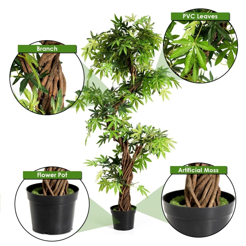 Keinotekoinen punainen viiniköynnös bonsai sisä- ja ulkokäyttöön