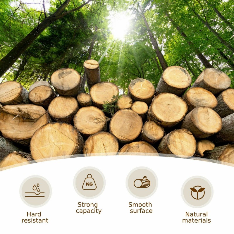 Monikäyttöinen ruskea taitettava puupöytä tilansäästöön