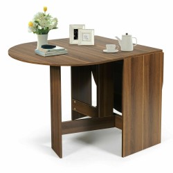 Monikäyttöinen ruskea taitettava puupöytä tilansäästöön