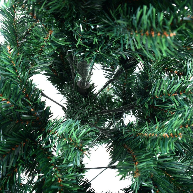 Vihreä paloturvallinen tekokuusi metallijalustalla 150 cm