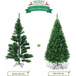 Keinotekoinen joulukuusi metallijalustalla, vihreä, 240 cm