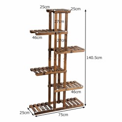 Monitasoinen puinen kukkateline sisä- ja ulkokäyttöön