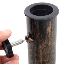 Pronssinen valurautainen aurinkovarjoteline, vakaa ja tyylikäs design