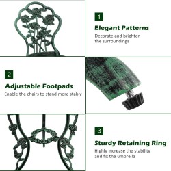 Antiikkinen patina bistrosarja puutarhaan, 3-osainen setti