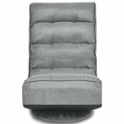 Harmaa säädettävä kääntyvä lattiatuoli irrotettavalla päällisellä Harmaa säädettävä kääntyvä lattiatuoli irrotettavalla päällisellä