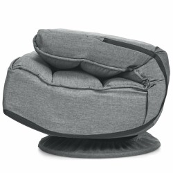 Harmaa säädettävä kääntyvä lattiatuoli irrotettavalla päällisellä Harmaa säädettävä kääntyvä lattiatuoli irrotettavalla päällisellä