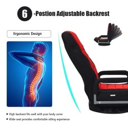 Kääntyvä ja taitettava lattiasohva, punainen, ergonominen design Kääntyvä ja taitettava lattiasohva, punainen, ergonominen design