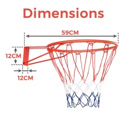 Seinään kiinnitettävä koripallokori sisä- ja ulkokäyttöön oranssi