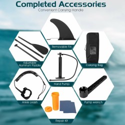 Vihreä ilmatäytteinen SUP-lauta 10.5FT käsipumpulla