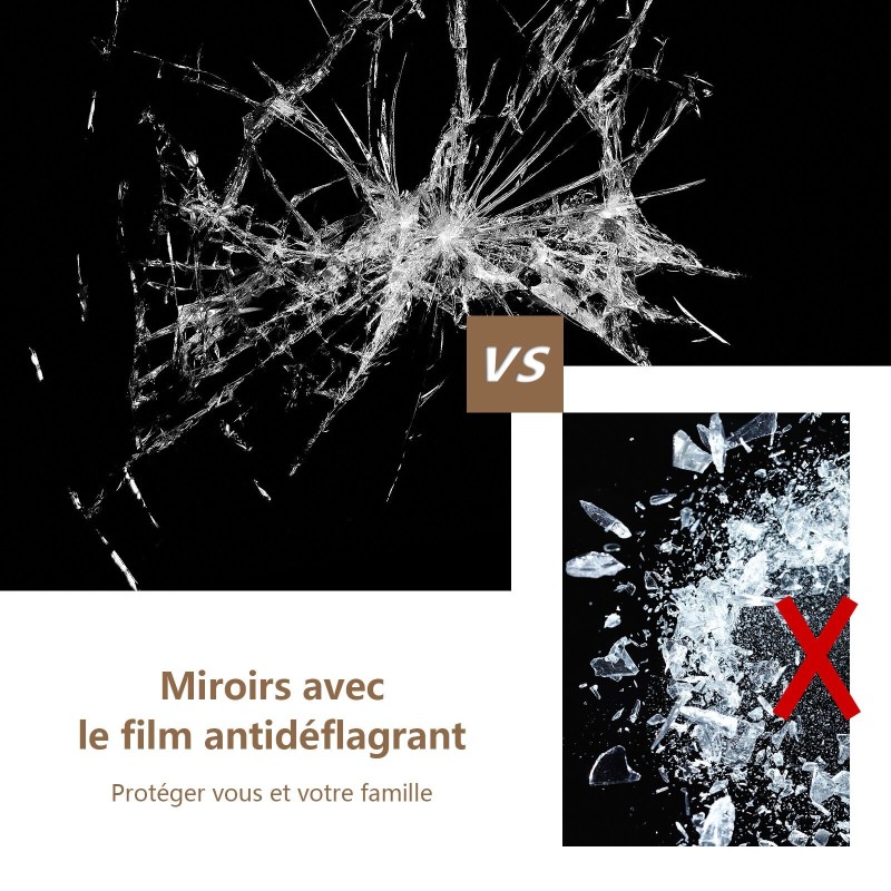 2 in 1 kokovartalopeili puukehyksellä, luonnollinen 37 x 155 cm