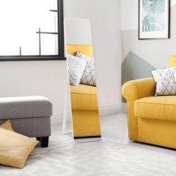 Valkoinen vapaasti seisova kokovartalopeili 160 x 37 cm