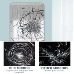 Valkoinen vapaasti seisova kokovartalopeili 160 x 37 cm