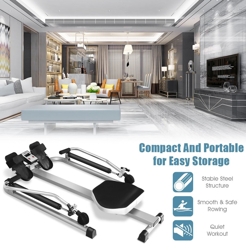Säädettävä hydraulinen soutulaite LCD-näytöllä, tummanharmaa